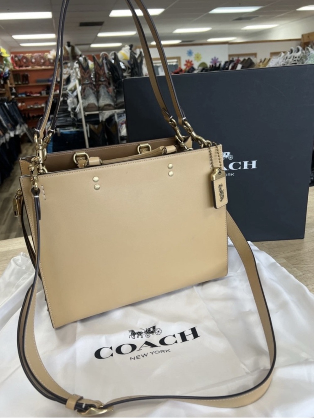 Amazing- Coach GLV Rogue Beige Satchel!